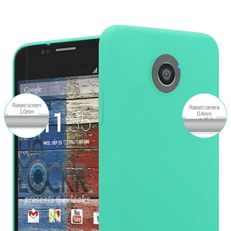 Cadorabo Hülle kompatibel mit Motorola MOTO G2 Hard Case Schutzhülle in Frosted Optik gegen Kratzer und Stöße