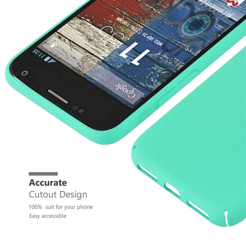 Cadorabo Hülle kompatibel mit Motorola MOTO G2 Hard Case Schutzhülle in Frosted Optik gegen Kratzer und Stöße