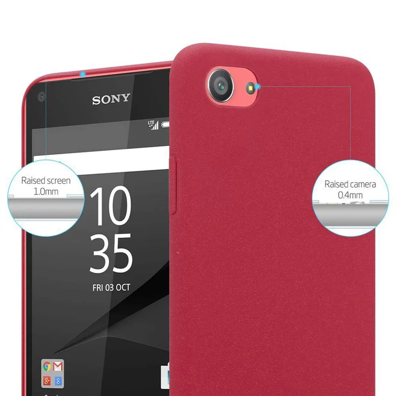Cadorabo Hülle kompatibel mit Sony Xperia Z5 COMPACT Hard Case Schutzhülle in Frosted Optik gegen Kratzer und Stöße