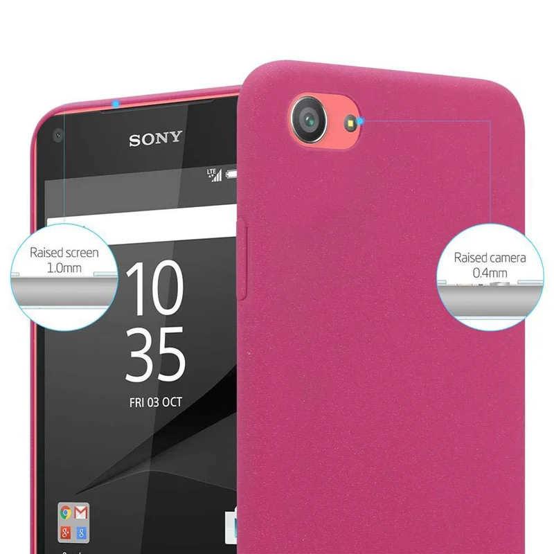 Cadorabo Hülle kompatibel mit Sony Xperia Z5 COMPACT Hard Case Schutzhülle in Frosted Optik gegen Kratzer und Stöße