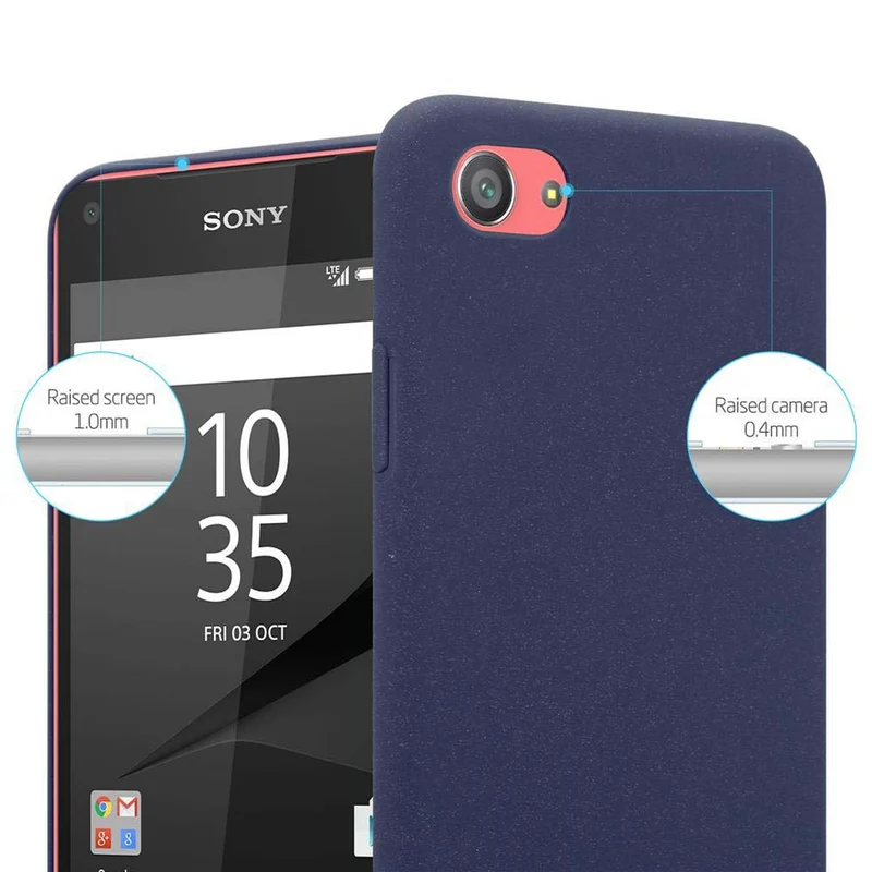 Cadorabo Hülle kompatibel mit Sony Xperia Z5 COMPACT Hard Case Schutzhülle in Frosted Optik gegen Kratzer und Stöße