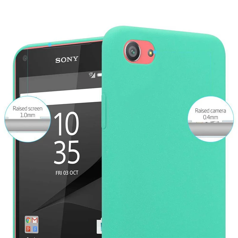 Cadorabo Hülle kompatibel mit Sony Xperia Z5 COMPACT Hard Case Schutzhülle in Frosted Optik gegen Kratzer und Stöße