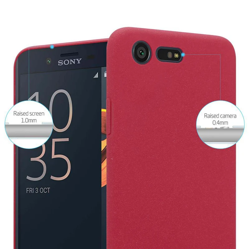 Cadorabo Hülle kompatibel mit Sony Xperia X COMPACT Hard Case Schutzhülle in Frosted Optik gegen Kratzer und Stöße