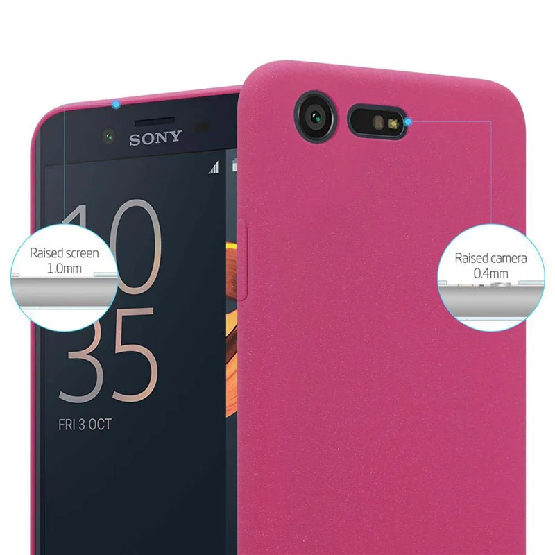 Cadorabo Hülle kompatibel mit Sony Xperia X COMPACT Hard Case Schutzhülle in Frosted Optik gegen Kratzer und Stöße