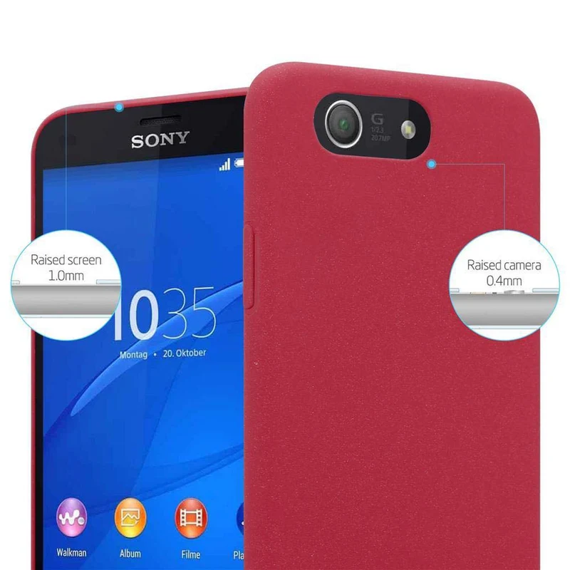 Cadorabo Hülle kompatibel mit Sony Xperia Z3 COMPACT Hard Case Schutzhülle in Frosted Optik gegen Kratzer und Stöße