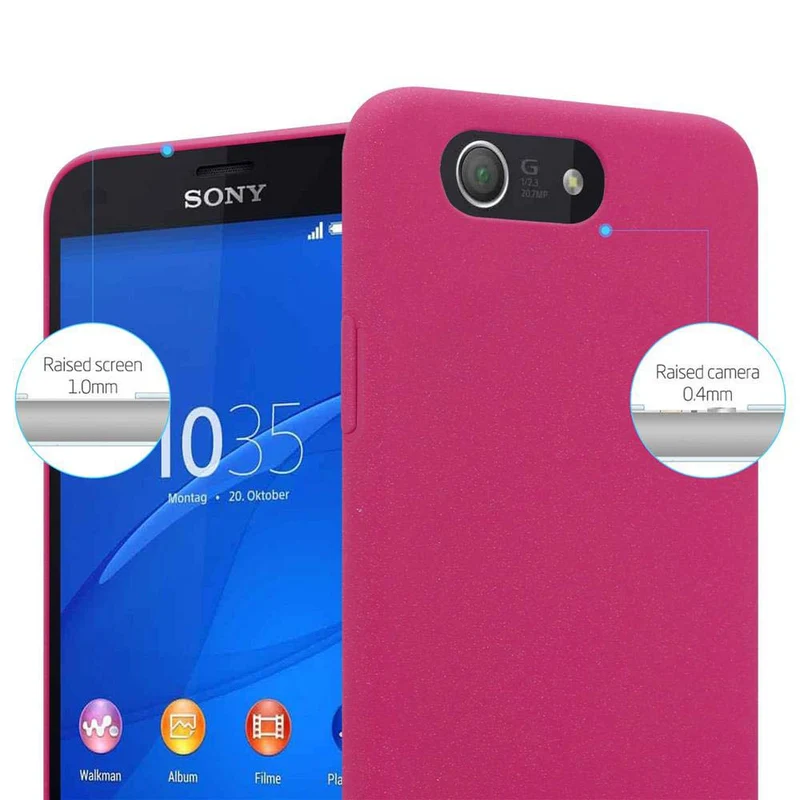 Cadorabo Hülle kompatibel mit Sony Xperia Z3 COMPACT Hard Case Schutzhülle in Frosted Optik gegen Kratzer und Stöße