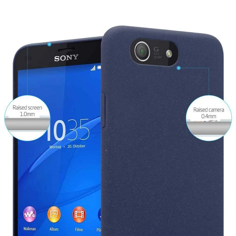 Cadorabo Hülle kompatibel mit Sony Xperia Z3 COMPACT Hard Case Schutzhülle in Frosted Optik gegen Kratzer und Stöße