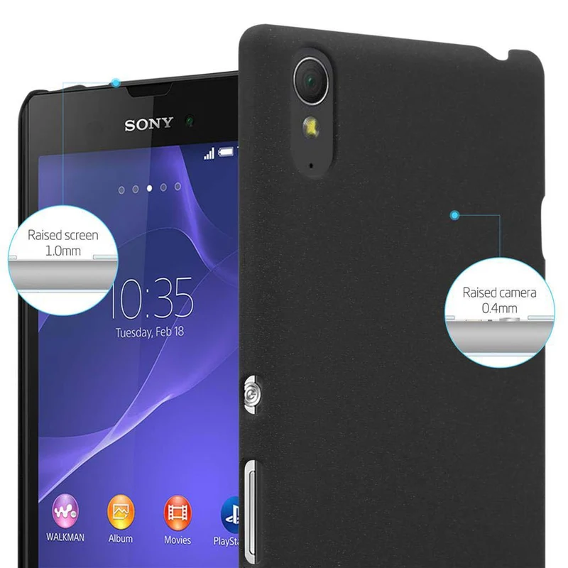 Cadorabo Hülle kompatibel mit Sony Xperia T3 Hard Case Schutzhülle in Frosted Optik gegen Kratzer und Stöße