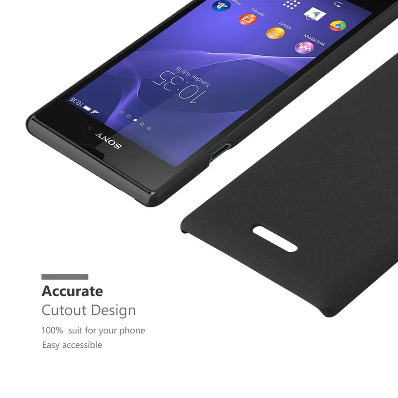 Cadorabo Hülle kompatibel mit Sony Xperia T3 Hard Case Schutzhülle in Frosted Optik gegen Kratzer und Stöße