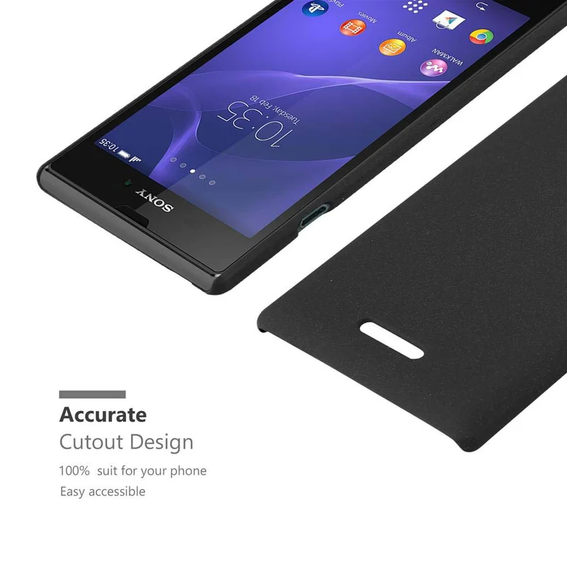 Cadorabo Hülle kompatibel mit Sony Xperia T3 Hard Case Schutzhülle in Frosted Optik gegen Kratzer und Stöße