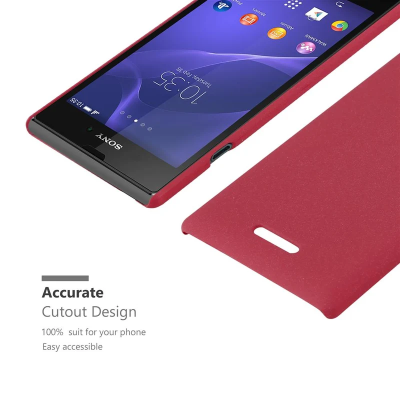 Cadorabo Hülle kompatibel mit Sony Xperia T3 Hard Case Schutzhülle in Frosted Optik gegen Kratzer und Stöße