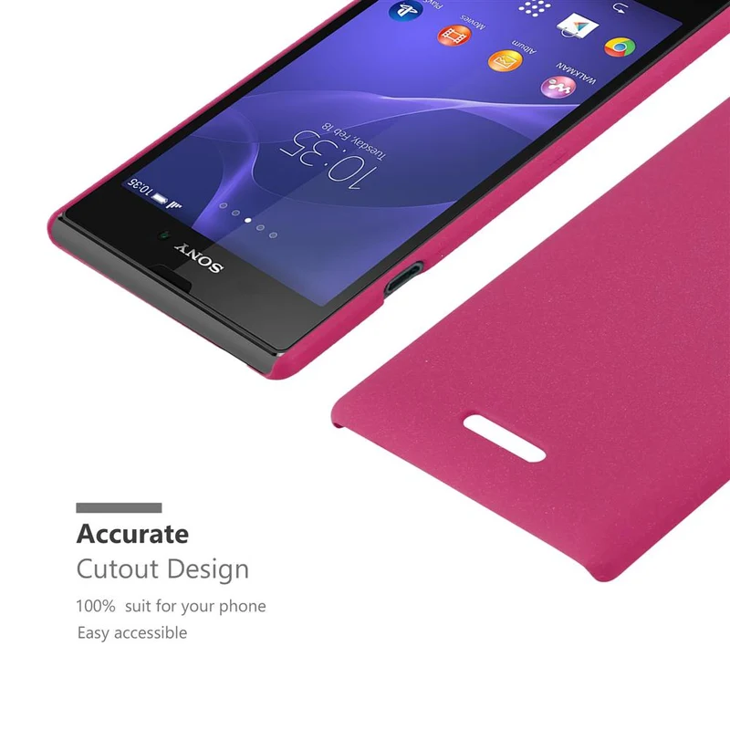 Cadorabo Hülle kompatibel mit Sony Xperia T3 Hard Case Schutzhülle in Frosted Optik gegen Kratzer und Stöße