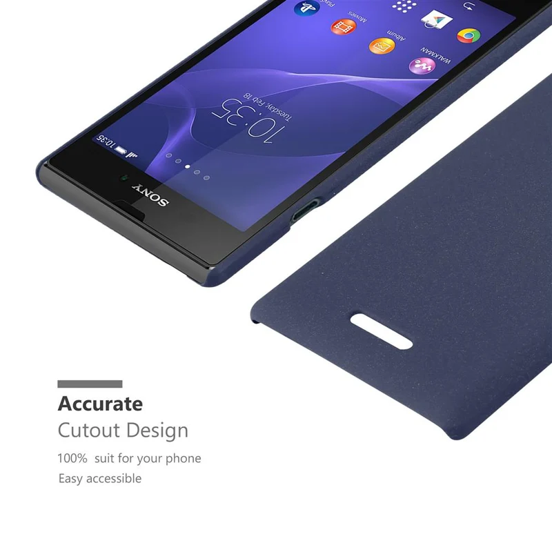 Cadorabo Hülle kompatibel mit Sony Xperia T3 Hard Case Schutzhülle in Frosted Optik gegen Kratzer und Stöße