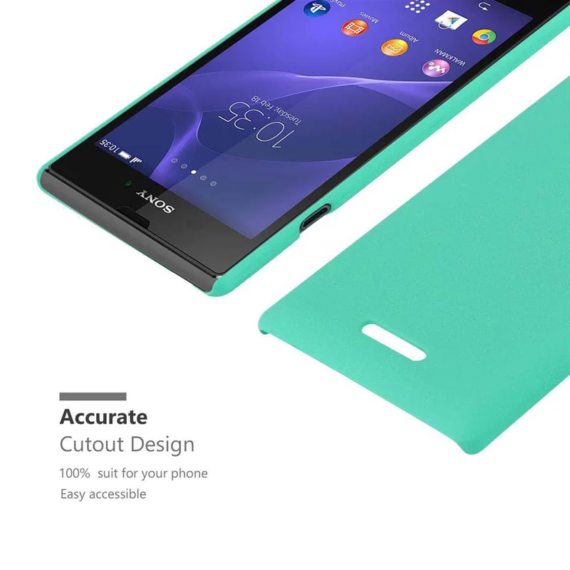 Cadorabo Hülle kompatibel mit Sony Xperia T3 Hard Case Schutzhülle in Frosted Optik gegen Kratzer und Stöße