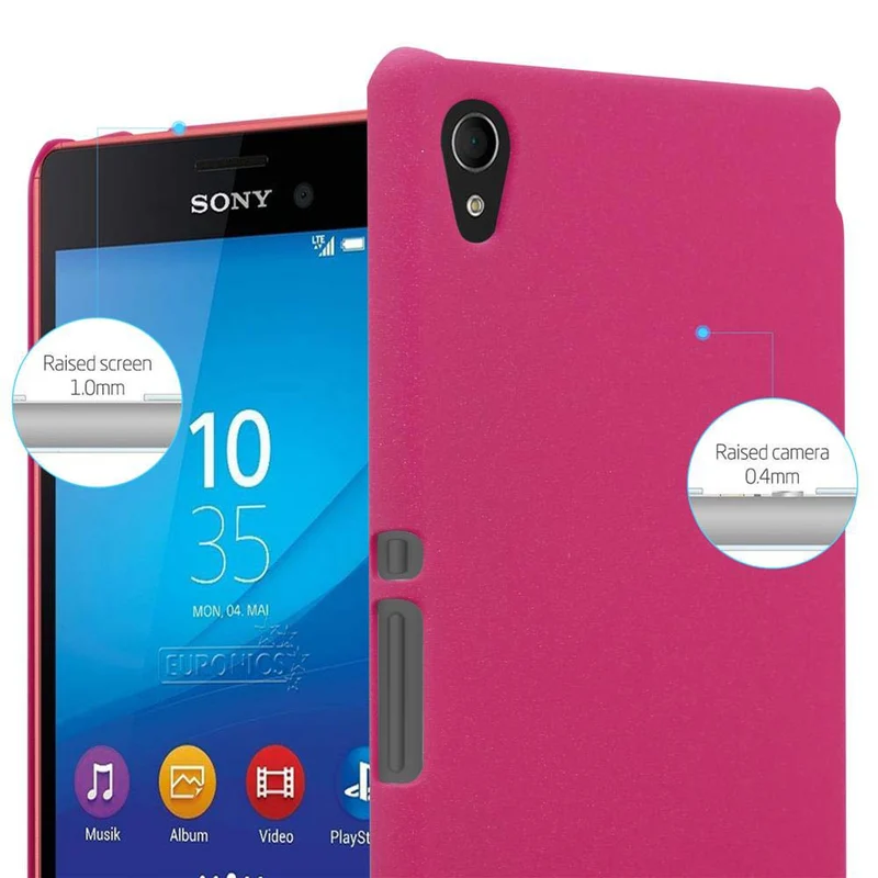 Cadorabo Hülle kompatibel mit Sony Xperia M4 AQUA Hard Case Schutzhülle in Frosted Optik gegen Kratzer und Stöße
