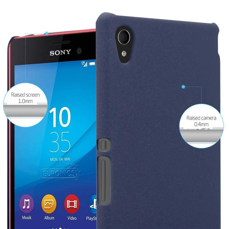 Cadorabo Hülle kompatibel mit Sony Xperia M4 AQUA Hard Case Schutzhülle in Frosted Optik gegen Kratzer und Stöße