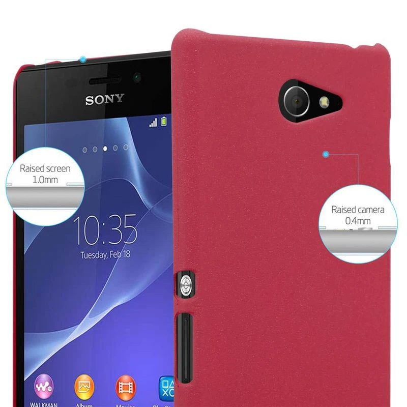Cadorabo Hülle kompatibel mit Sony Xperia M2 / M2 AQUA Hard Case Schutzhülle in Frosted Optik gegen Kratzer und Stöße