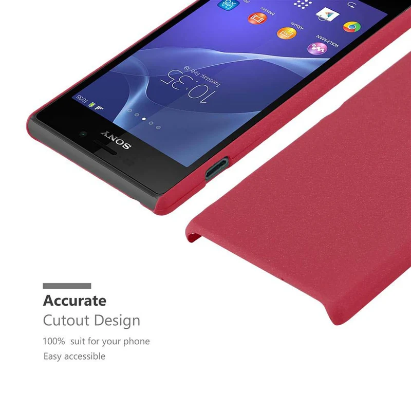 Cadorabo Hülle kompatibel mit Sony Xperia M2 / M2 AQUA Hard Case Schutzhülle in Frosted Optik gegen Kratzer und Stöße