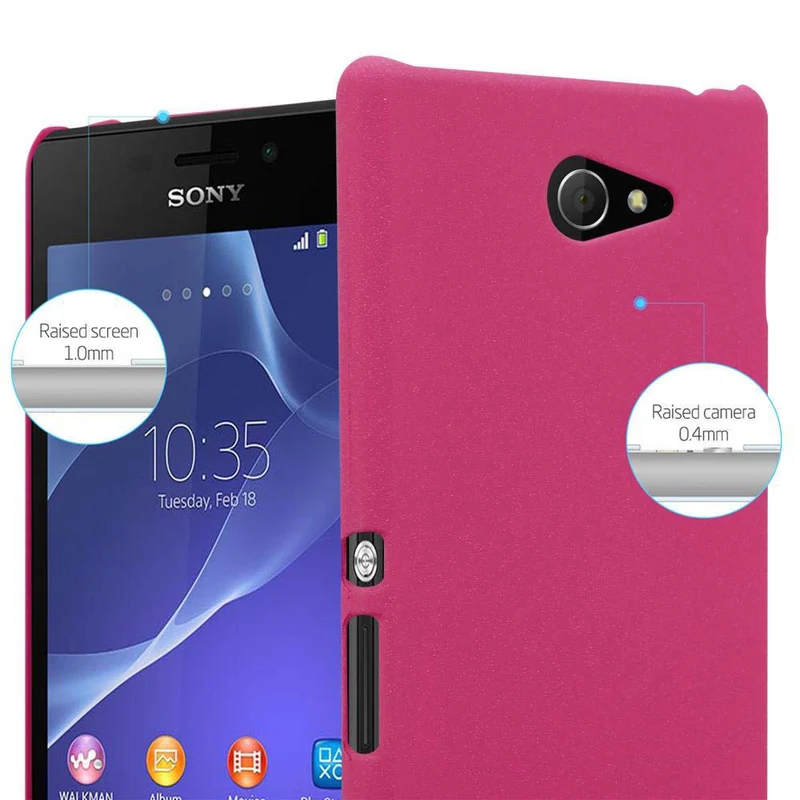 Cadorabo Hülle kompatibel mit Sony Xperia M2 / M2 AQUA Hard Case Schutzhülle in Frosted Optik gegen Kratzer und Stöße