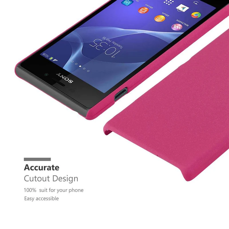 Cadorabo Hülle kompatibel mit Sony Xperia M2 / M2 AQUA Hard Case Schutzhülle in Frosted Optik gegen Kratzer und Stöße