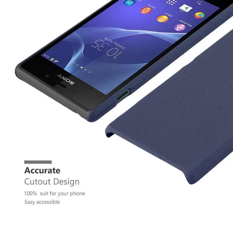 Cadorabo Hülle kompatibel mit Sony Xperia M2 / M2 AQUA Hard Case Schutzhülle in Frosted Optik gegen Kratzer und Stöße