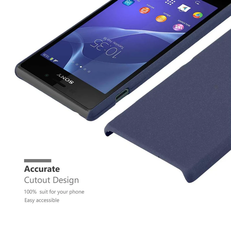 Cadorabo Hülle kompatibel mit Sony Xperia M2 / M2 AQUA Hard Case Schutzhülle in Frosted Optik gegen Kratzer und Stöße