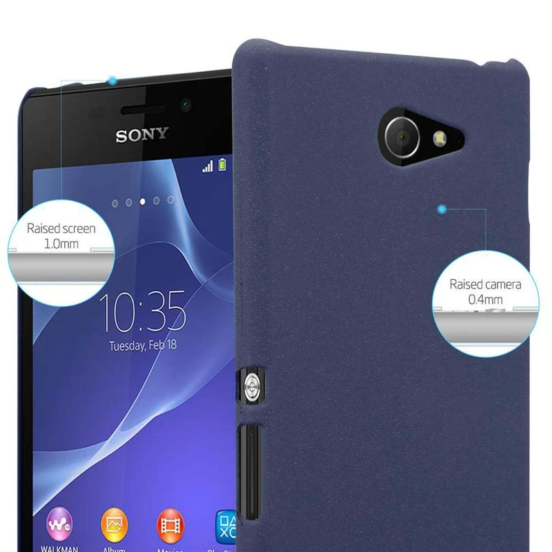 Cadorabo Hülle kompatibel mit Sony Xperia M2 / M2 AQUA Hard Case Schutzhülle in Frosted Optik gegen Kratzer und Stöße