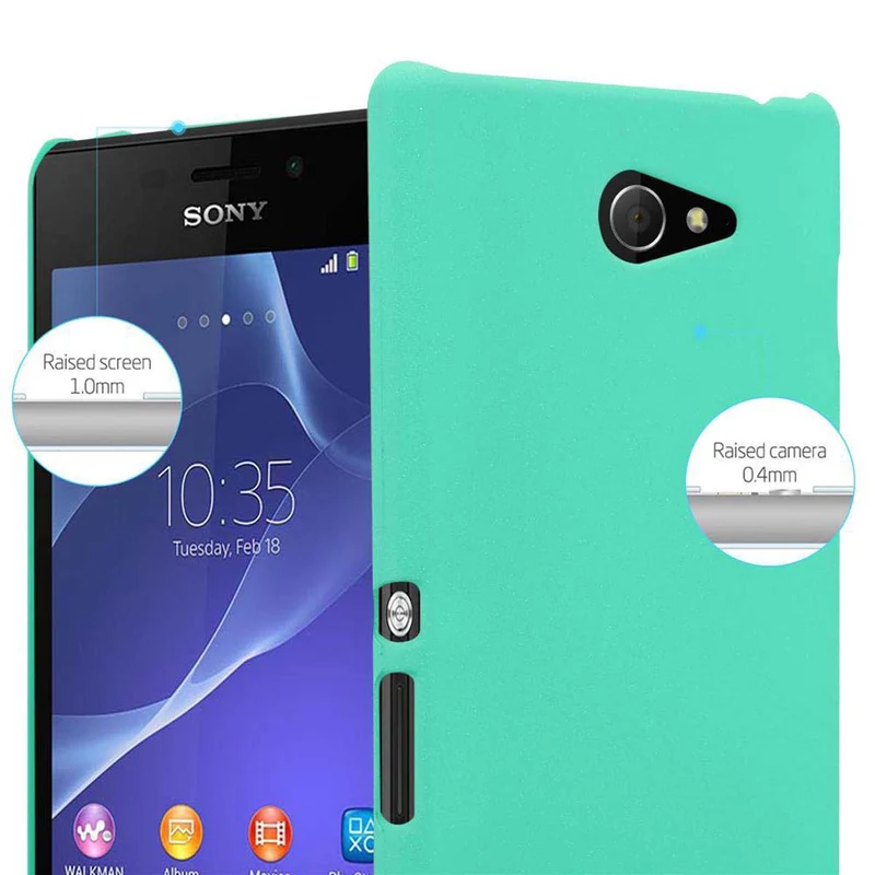 Cadorabo Hülle kompatibel mit Sony Xperia M2 / M2 AQUA Hard Case Schutzhülle in Frosted Optik gegen Kratzer und Stöße