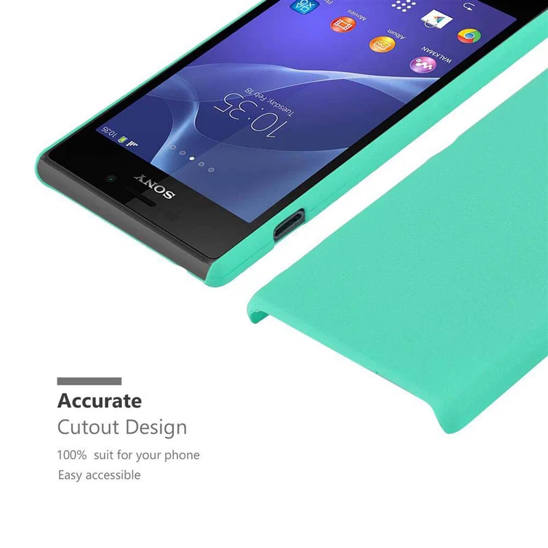 Cadorabo Hülle kompatibel mit Sony Xperia M2 / M2 AQUA Hard Case Schutzhülle in Frosted Optik gegen Kratzer und Stöße