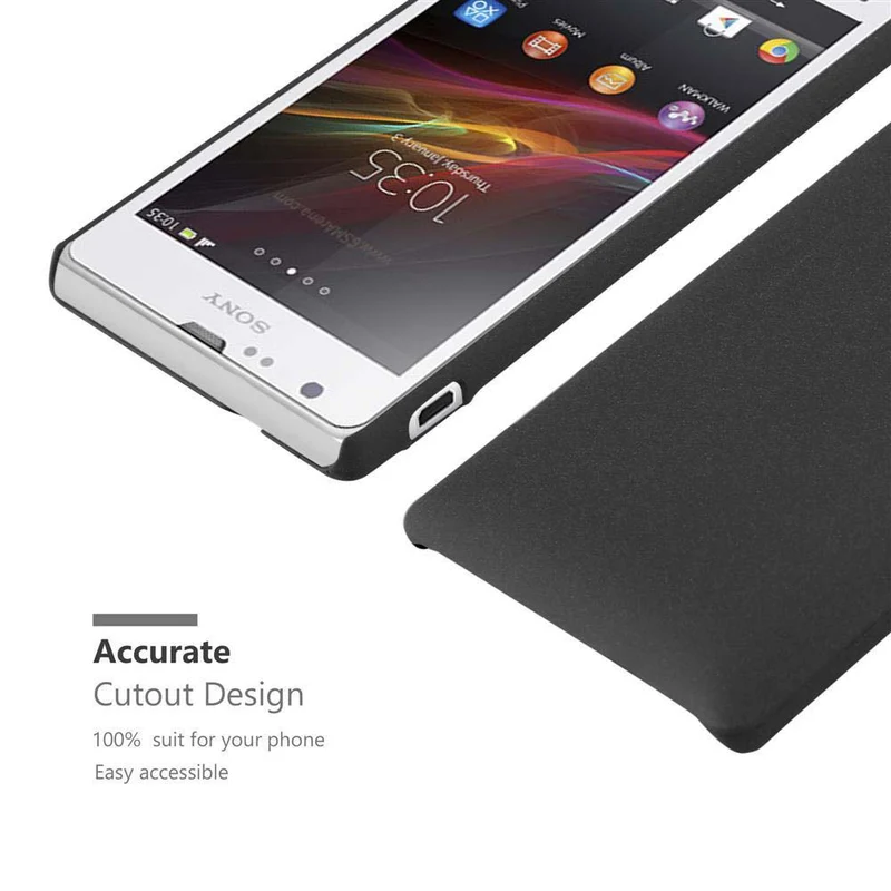 Cadorabo Hülle kompatibel mit Sony Xperia SP Hard Case Schutzhülle in Frosted Optik gegen Kratzer und Stöße