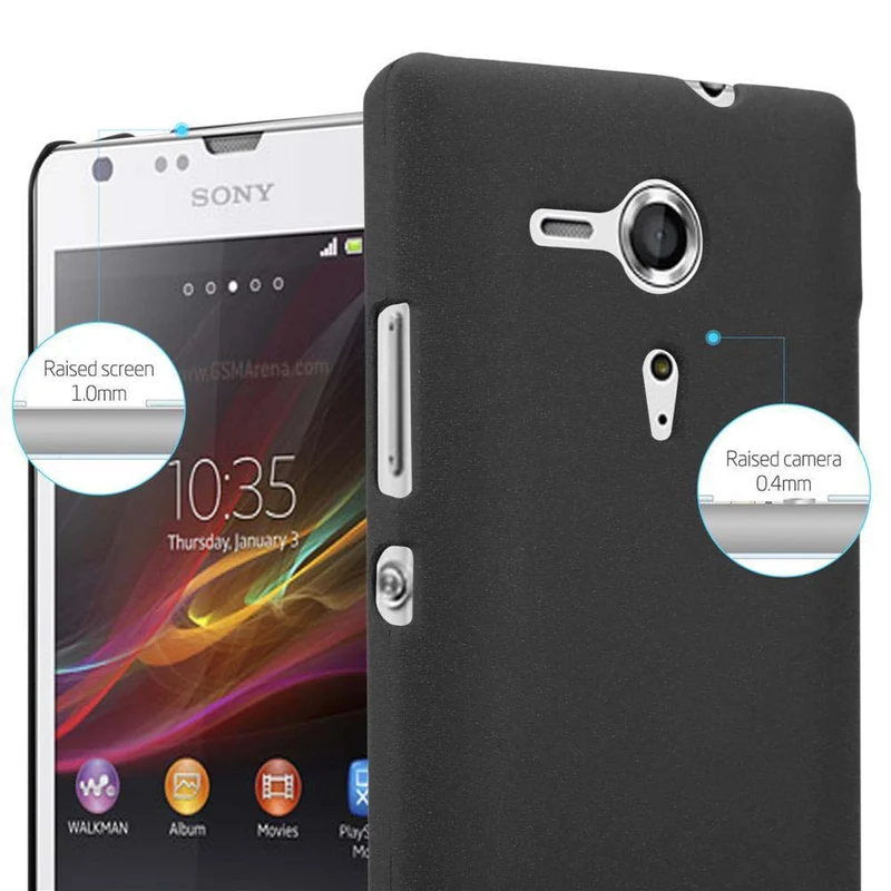 Cadorabo Hülle kompatibel mit Sony Xperia SP Hard Case Schutzhülle in Frosted Optik gegen Kratzer und Stöße