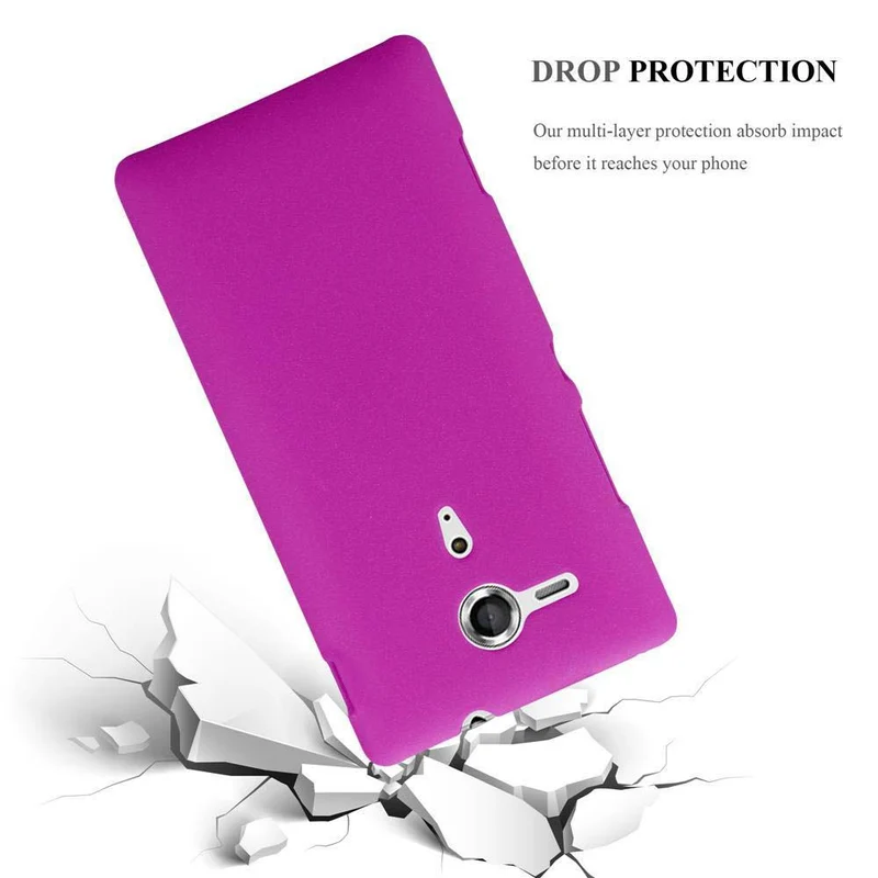 Cadorabo Hülle kompatibel mit Sony Xperia SP Hard Case Schutzhülle in Frosted Optik gegen Kratzer und Stöße