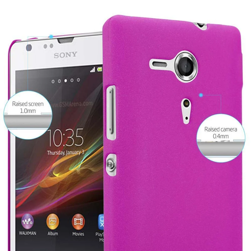 Cadorabo Hülle kompatibel mit Sony Xperia SP Hard Case Schutzhülle in Frosted Optik gegen Kratzer und Stöße