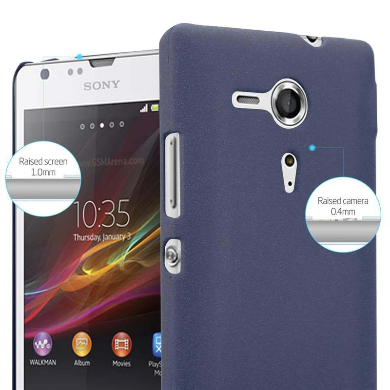 Cadorabo Hülle kompatibel mit Sony Xperia SP Hard Case Schutzhülle in Frosted Optik gegen Kratzer und Stöße