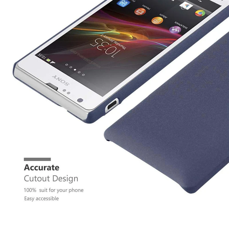 Cadorabo Hülle kompatibel mit Sony Xperia SP Hard Case Schutzhülle in Frosted Optik gegen Kratzer und Stöße
