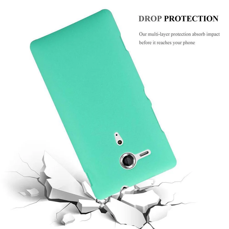 Cadorabo Hülle kompatibel mit Sony Xperia SP Hard Case Schutzhülle in Frosted Optik gegen Kratzer und Stöße