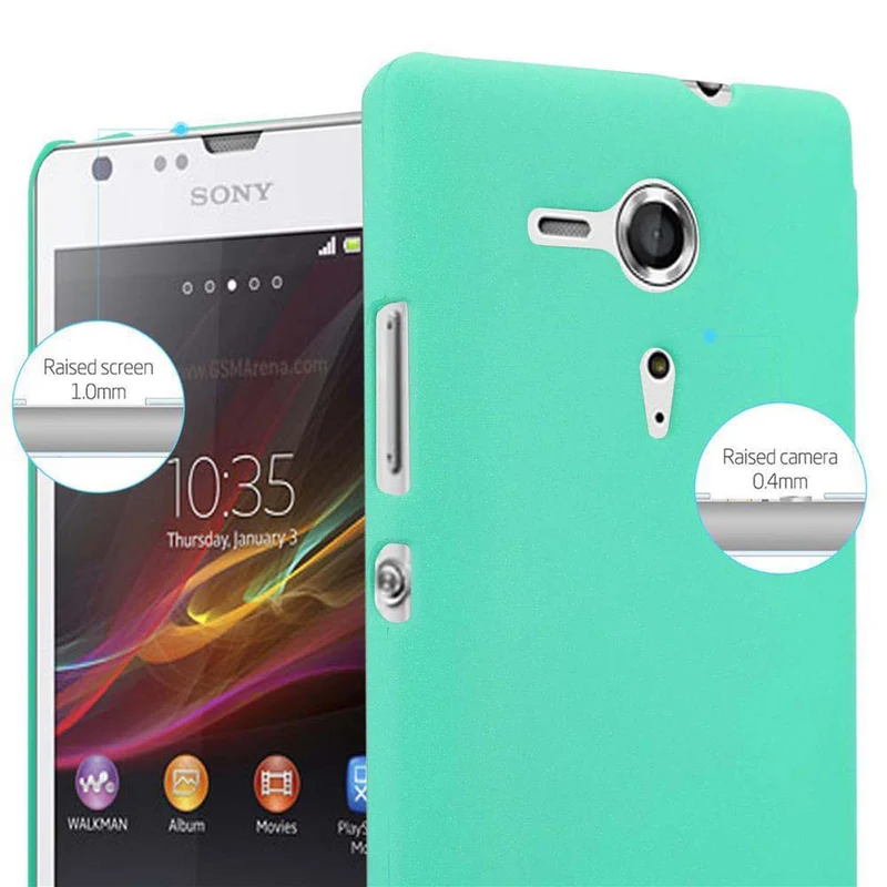 Cadorabo Hülle kompatibel mit Sony Xperia SP Hard Case Schutzhülle in Frosted Optik gegen Kratzer und Stöße