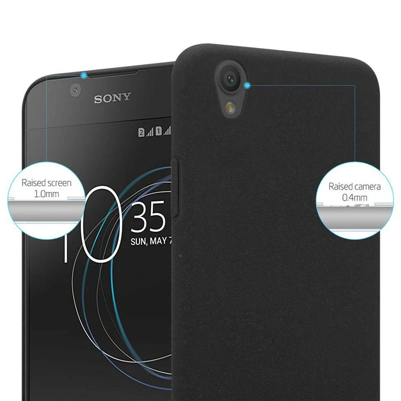 Cadorabo Hülle kompatibel mit Sony Xperia L1 Hard Case Schutzhülle in Frosted Optik gegen Kratzer und Stöße