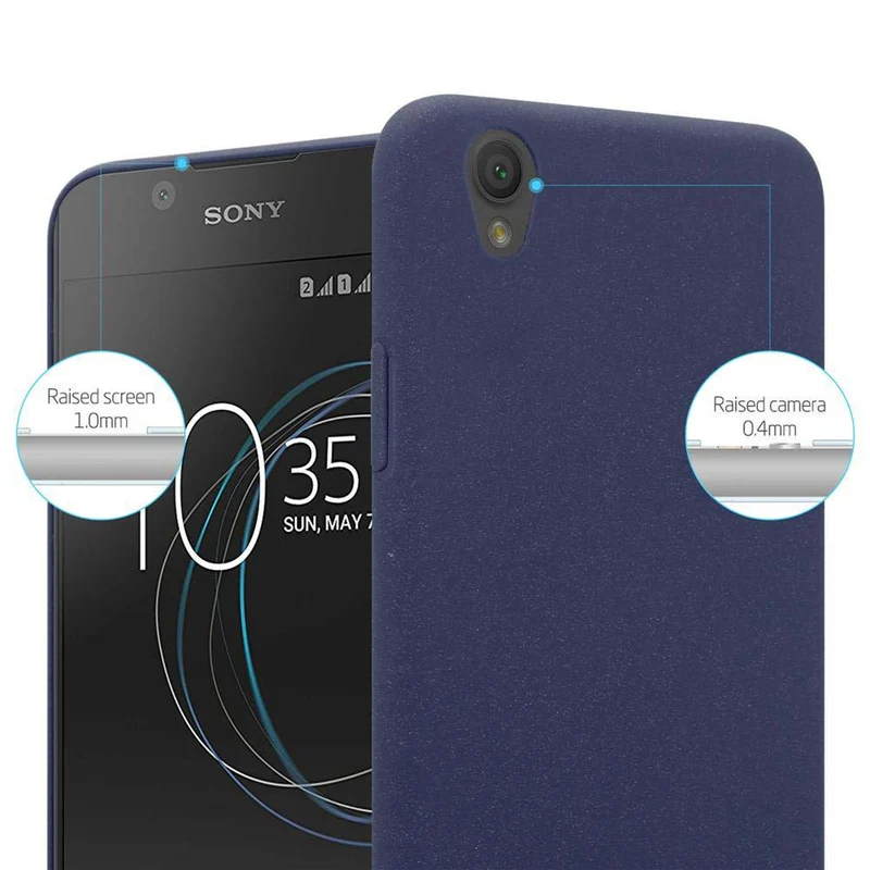 Cadorabo Hülle kompatibel mit Sony Xperia L1 Hard Case Schutzhülle in Frosted Optik gegen Kratzer und Stöße