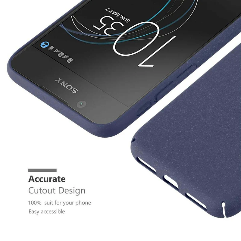 Cadorabo Hülle kompatibel mit Sony Xperia L1 Hard Case Schutzhülle in Frosted Optik gegen Kratzer und Stöße