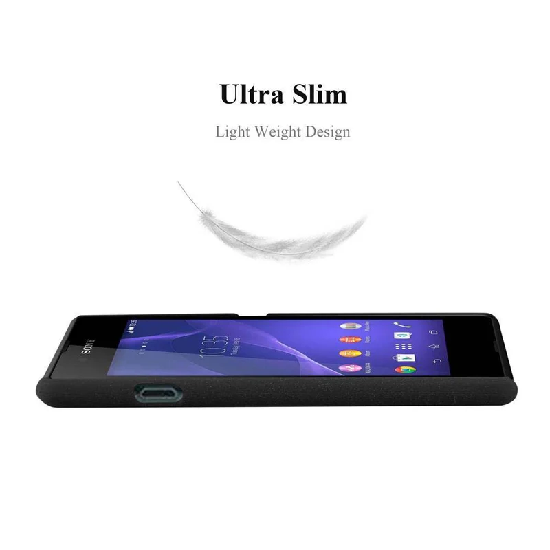 Cadorabo Hülle kompatibel mit Sony Xperia E3 Hard Case Schutzhülle in Frosted Optik gegen Kratzer und Stöße