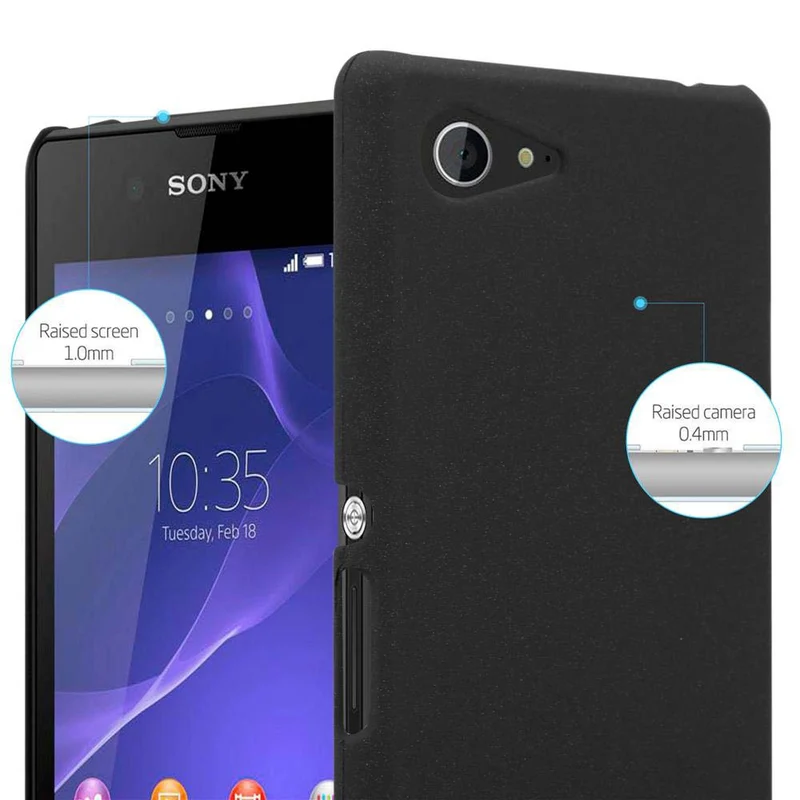 Cadorabo Hülle kompatibel mit Sony Xperia E3 Hard Case Schutzhülle in Frosted Optik gegen Kratzer und Stöße