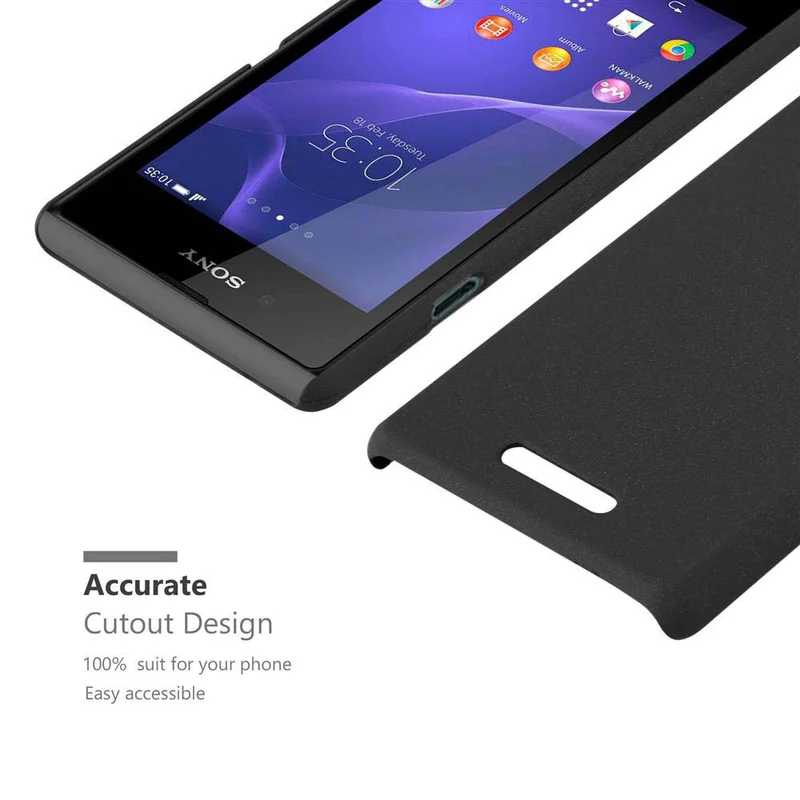 Cadorabo Hülle kompatibel mit Sony Xperia E3 Hard Case Schutzhülle in Frosted Optik gegen Kratzer und Stöße