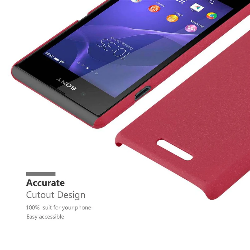Cadorabo Hülle kompatibel mit Sony Xperia E3 Hard Case Schutzhülle in Frosted Optik gegen Kratzer und Stöße
