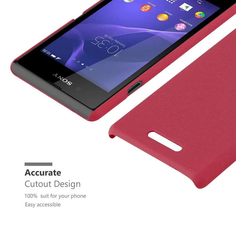 Cadorabo Hülle kompatibel mit Sony Xperia E3 Hard Case Schutzhülle in Frosted Optik gegen Kratzer und Stöße