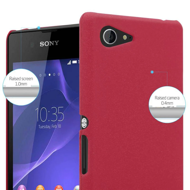 Cadorabo Hülle kompatibel mit Sony Xperia E3 Hard Case Schutzhülle in Frosted Optik gegen Kratzer und Stöße