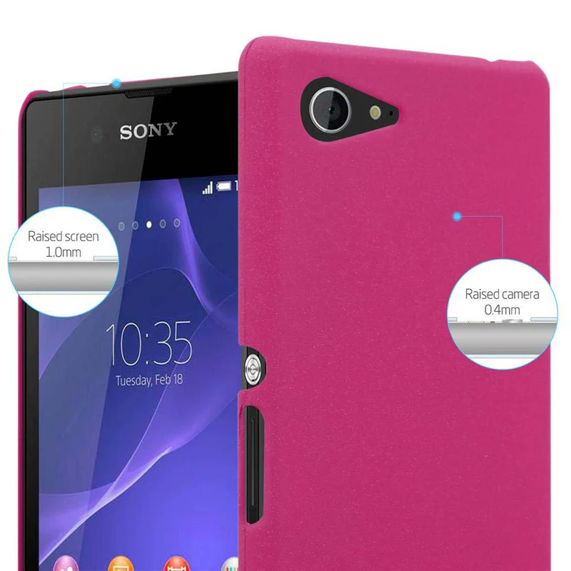 Cadorabo Hülle kompatibel mit Sony Xperia E3 Hard Case Schutzhülle in Frosted Optik gegen Kratzer und Stöße