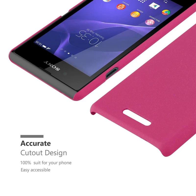 Cadorabo Hülle kompatibel mit Sony Xperia E3 Hard Case Schutzhülle in Frosted Optik gegen Kratzer und Stöße