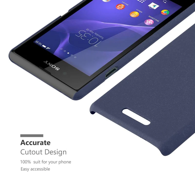 Cadorabo Hülle kompatibel mit Sony Xperia E3 Hard Case Schutzhülle in Frosted Optik gegen Kratzer und Stöße