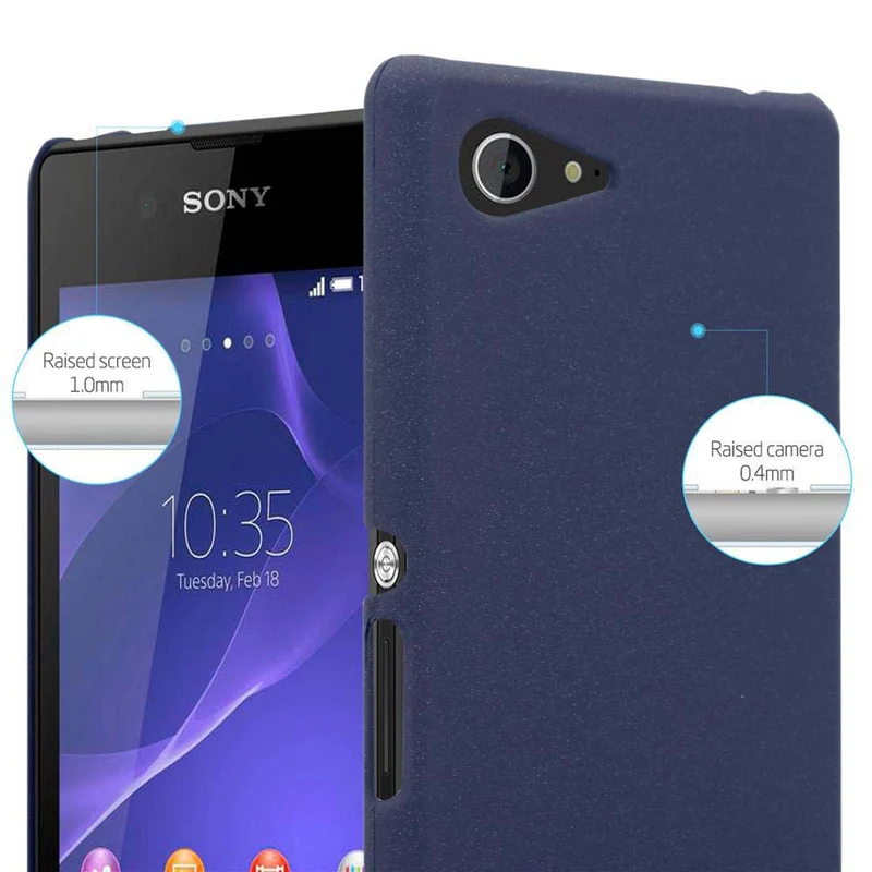 Cadorabo Hülle kompatibel mit Sony Xperia E3 Hard Case Schutzhülle in Frosted Optik gegen Kratzer und Stöße